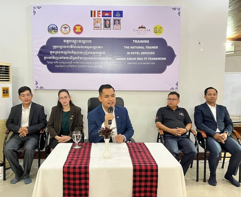 Ministry of Tourism Launches a National Master Trainer Training Program on Hotel Services in Alignment with ASEAN Standards in Siem Reap Province