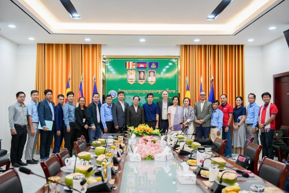 Representatives of the Ministry of Tourism, serving as Co-Vice Chair of the Skills Development Programme Advisory Committee, undertake a field mission to implementing partners in Pursat Province.