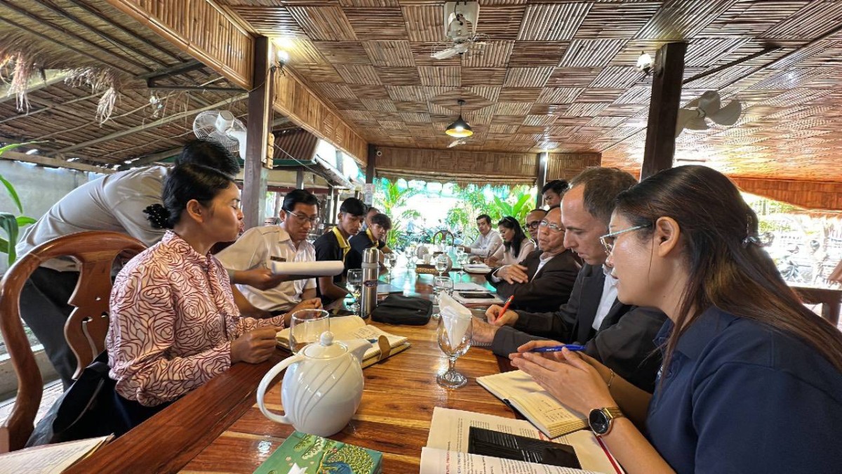Representatives of the Ministry of Tourism, serving as Co-Vice Chair of the Skills Development Programme Advisory Committee, undertake a field mission to implementing partners in Pursat Province.