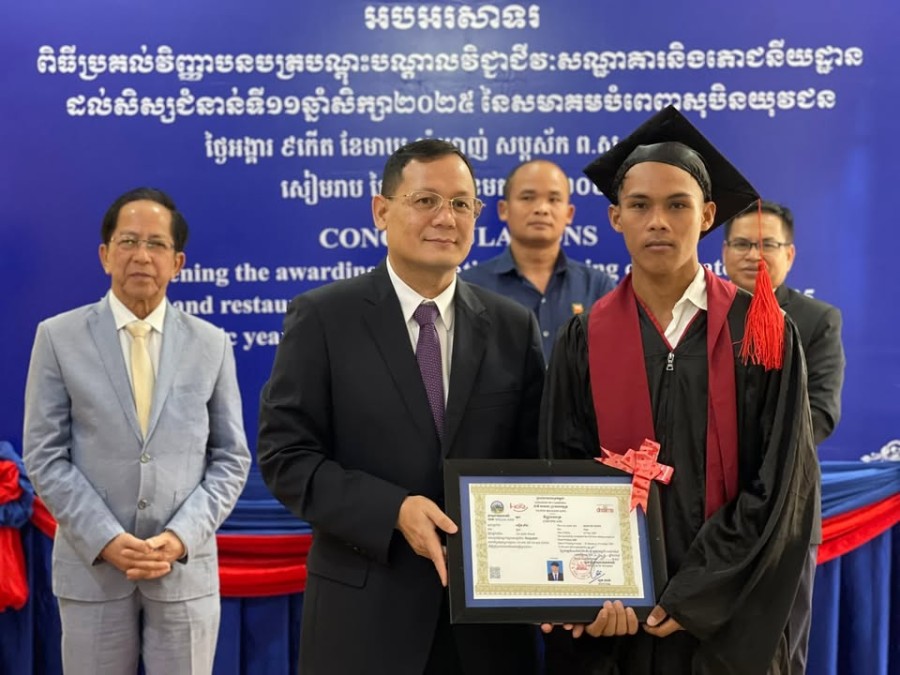Congratulations to the 66 Trainees of the 11th Cohort on the Successful Completion of Their Studies at The Youth's Dream Fulfillment Association (YDFA), Siem Reap Province