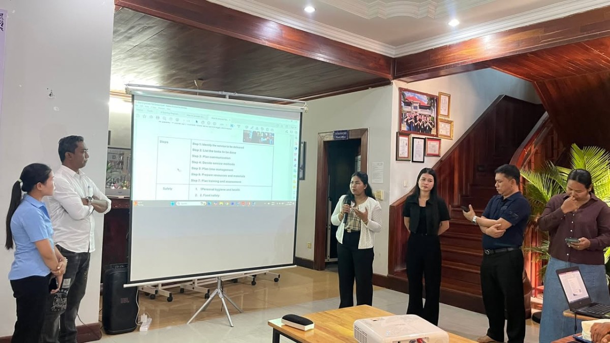 Activities of the National Master Trainer Program in Hotel Services (Days 3 & 4)