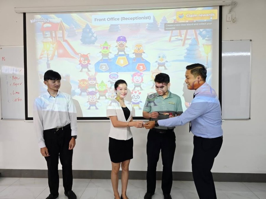 Training Activities for Front Office Skills under the HoKa Hospitality Training Program for 25 Tourism Professionals in Preah Sihanouk Province